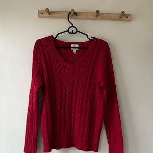 St. John's Bay Cherry V-Neck Sweater